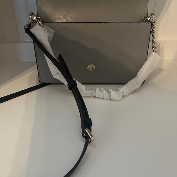 Kate Spade Carson Colorblock Convertible Crossbody | Gray/White/Gold | New - Picture 12 of 13